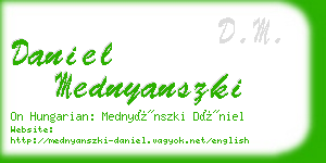 daniel mednyanszki business card